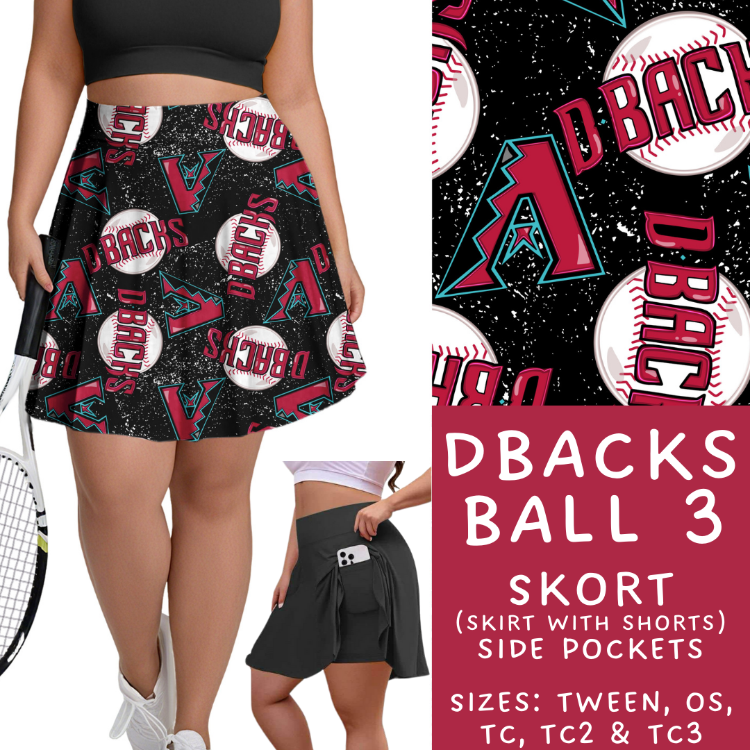 Batch #343 - Home Run Collection - Closes 5/22 - ETA mid July - DBacks Ball 3 Skort