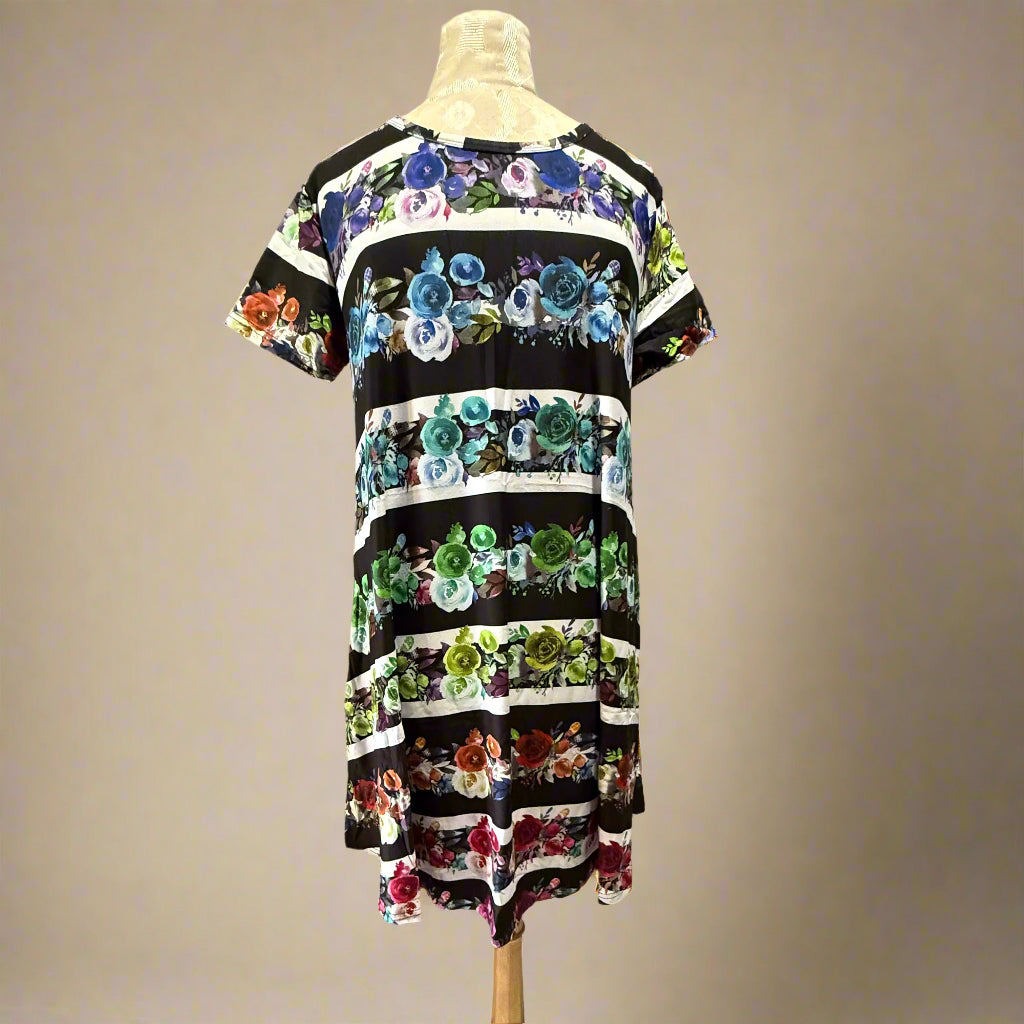 A-line Soft Stretchy Dress w/ Pockets - Mermaid, Rainbow Roses, Dream Catchers