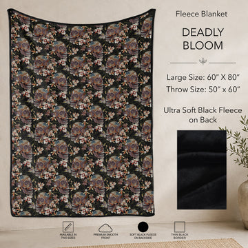 B304 - Pre-Order Deadly Bloom Fleece Blanket (Closes 7/31. ETA: early Oct)