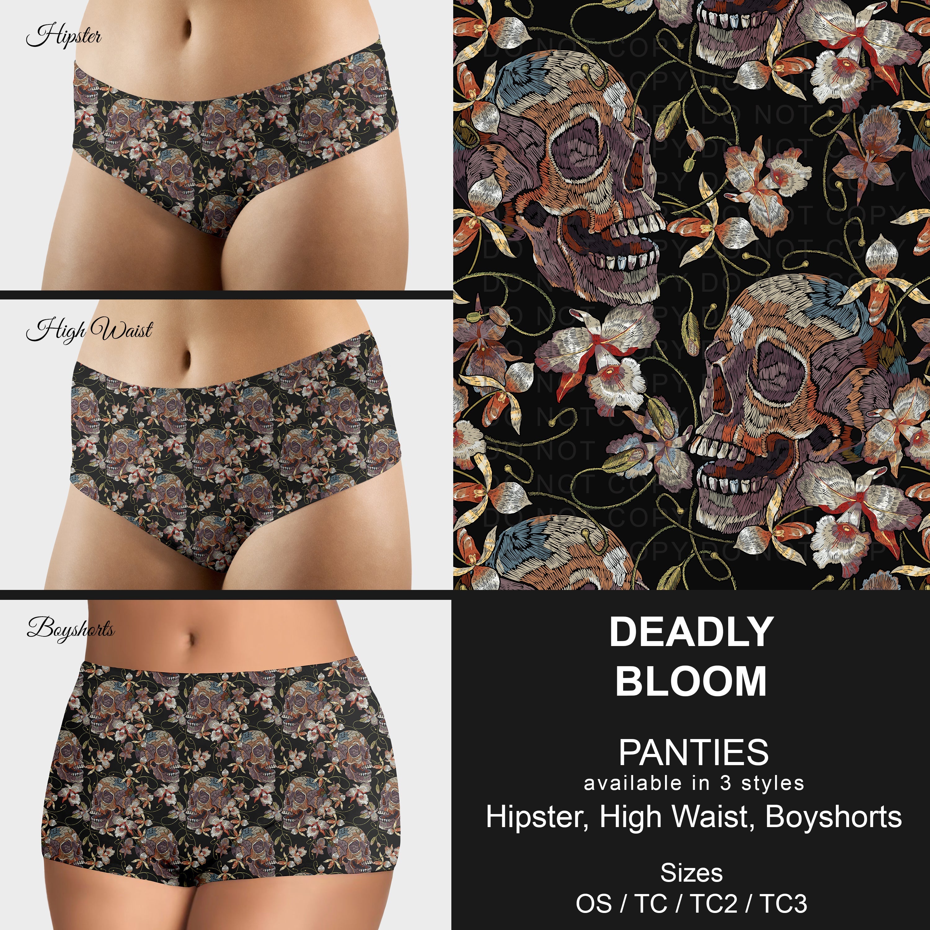 B306 - Preorder Deadly Bloom Panties (Closes 8/07. ETA mid October)