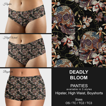 B306 - Preorder Deadly Bloom Panties (Closes 8/07. ETA mid October)