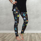 Deep Sea Fish Print Leggings - Adult & Kid Sizes