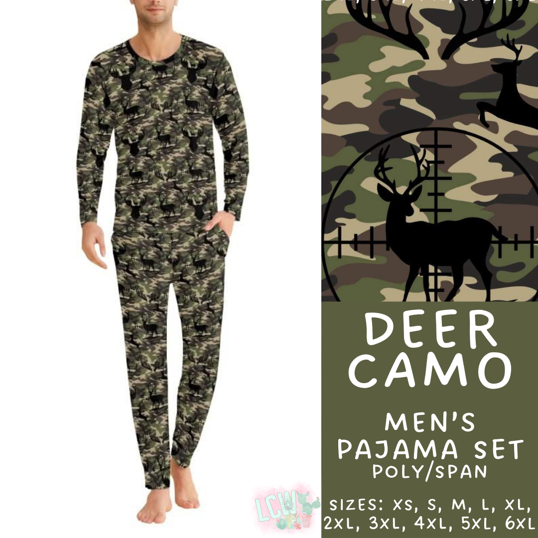 Batch #344 - Family Pajama Party - Closes 5/23 - ETA late July - Deer Camo Men's Pajama Set