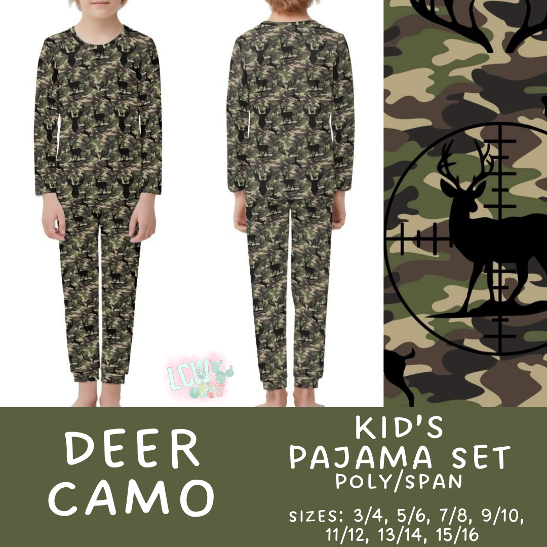 Batch #344 - Family Pajama Party - Closes 5/23 - ETA late July - Deer Camo Kid's Pajama Sets