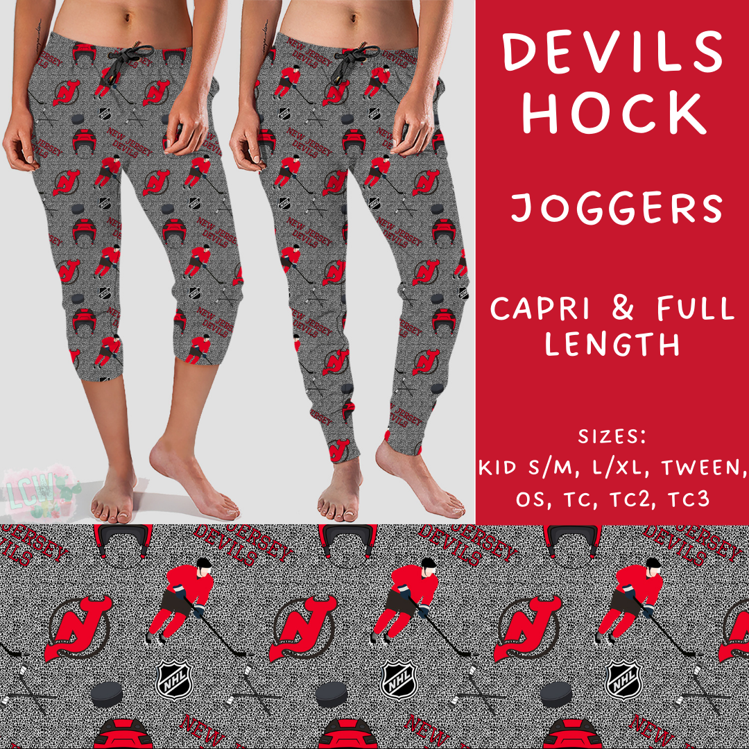 Batch #243 - Hockey - Closes 11/25 - ETA mid Jan - Devils Hock Full and Capri Length Joggers