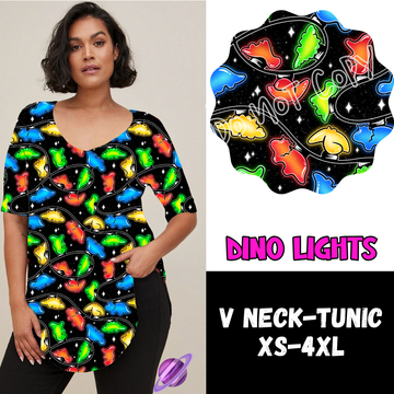 DINO LIGHTS -PPO12 - V-NECK TUNIC PREORDER CLOSING 10/8