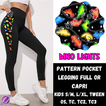 DINO LIGHTS -PPO12 - LEGGING/CAPRI PREORDER CLOSING 10/8