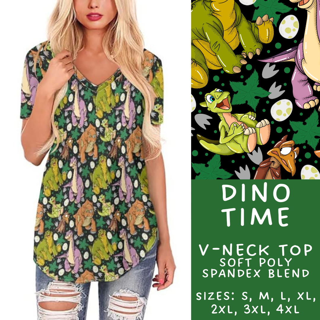 Batch #272 - Storybook Collection - Closes 1/17 - ETA late March - Dino Time V-Neck Tee