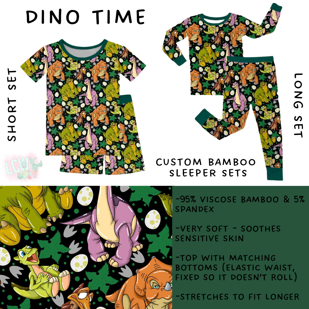 Ready To Ship - Dino Time Bamboo Short Set - 7T