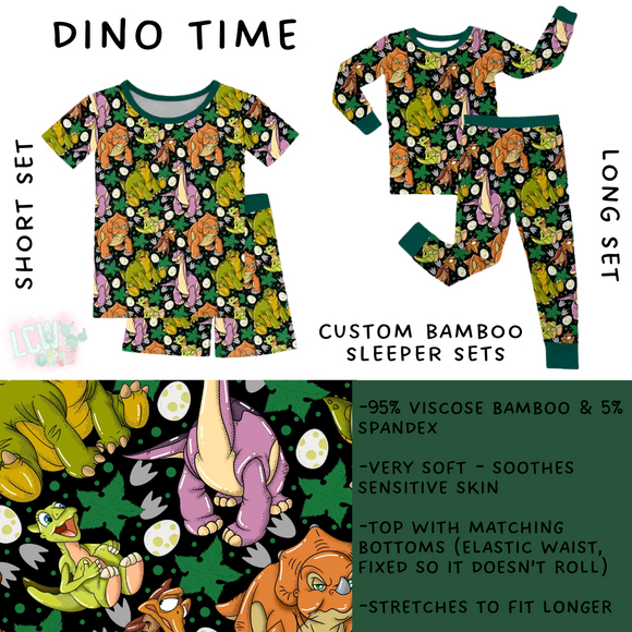 Ready To Ship - Dino Time Bamboo Short Set - 7T