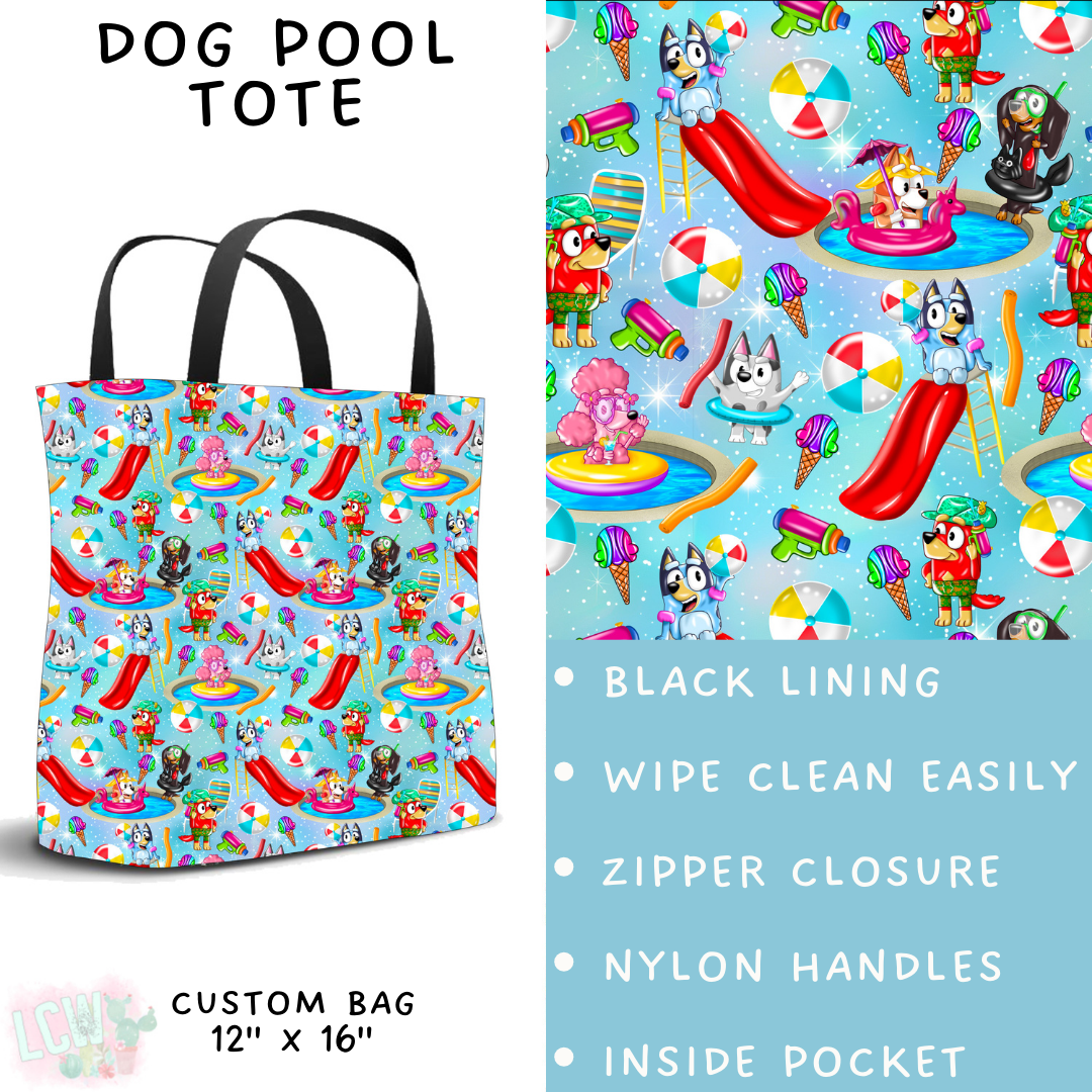 Batch #339 - Character Summer - Closes 5/15 - ETA mid July - Dog Pool Tote