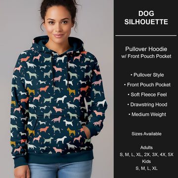 B271 - Preorder Dog Silhouette Pullover Hoodie (Closes 1/25. ETA early April)