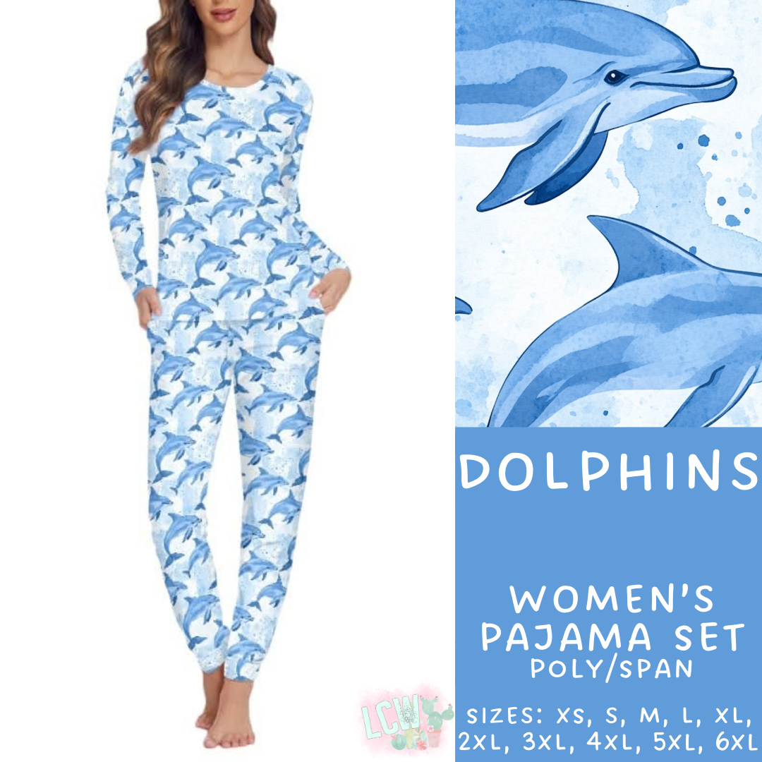 Batch #344 - Family Pajama Party - Closes 5/23 - ETA late July - Dolphins Women's Pajama Set