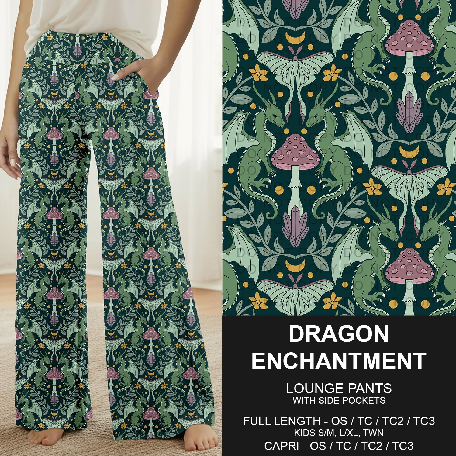 B309 - Preorder Dragon Enchantment Lounge Pants (Closes 8/23. ETA: late Oct.)