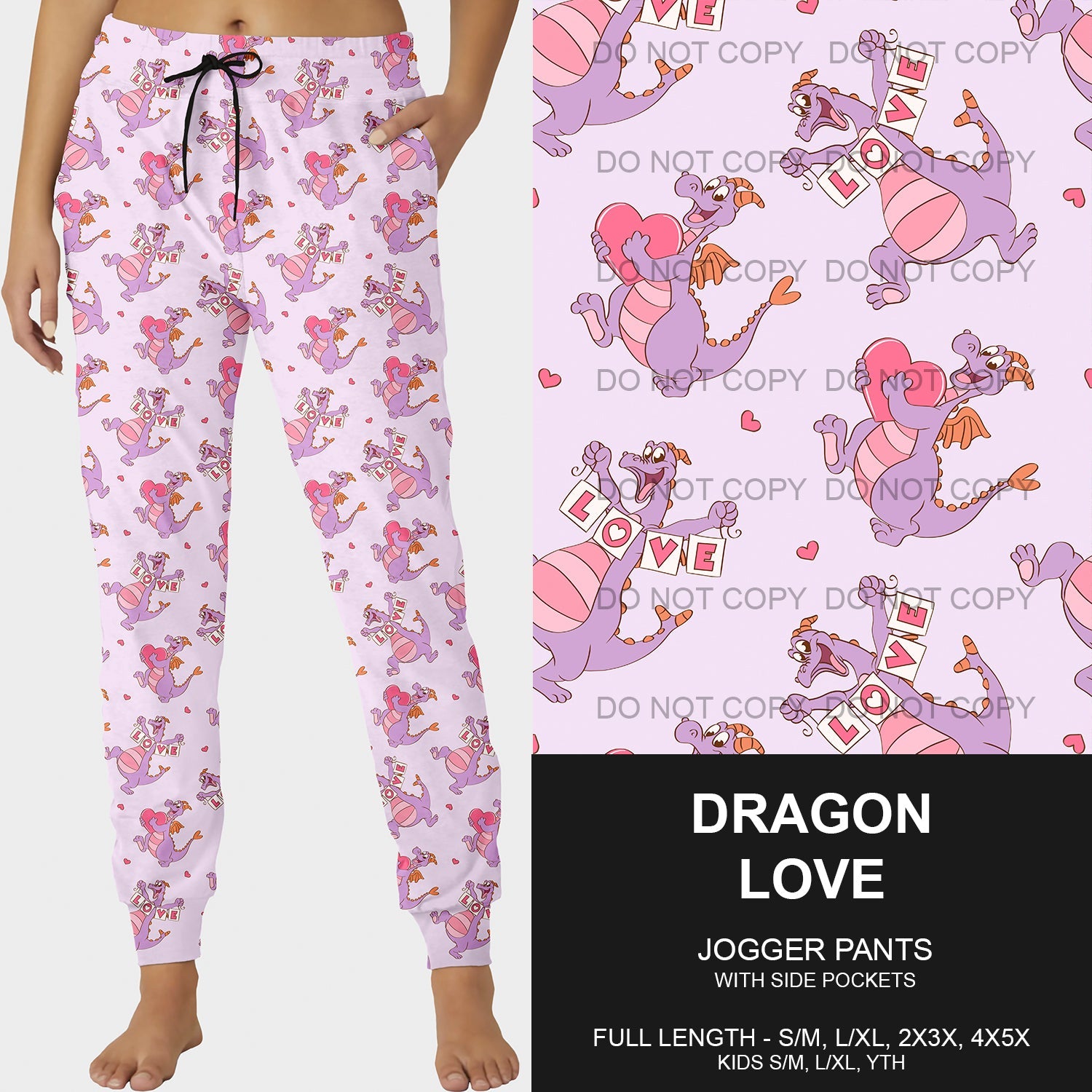 B196 - Preorder Dragon Love Joggers (Closes 11/24. ETA late Jan.)