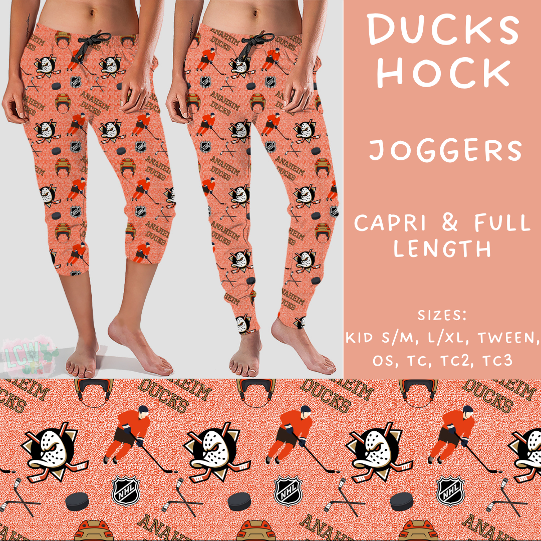 Batch #243 - Hockey - Closes 11/25 - ETA mid Jan - Ducks Hock Full and Capri Length Joggers