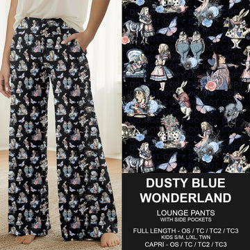 B317 - Preorder Dusty Blue Wonderland Lounge Pants (Closes 10/18. ETA: late Dec.)