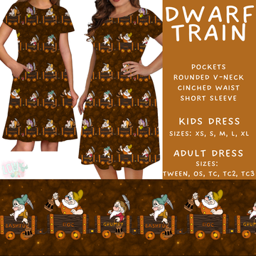 Batch #472 - Magical Faves 16 - Closes 1/5 - ETA late Feb - Dwarf Train Adult & Kids Dresses