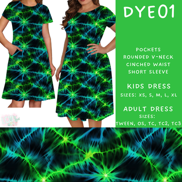 Batch #341 - Tie Dye Collection - Closes 5/19 - ETA early July - DYE01 Adult & Kids Dresses