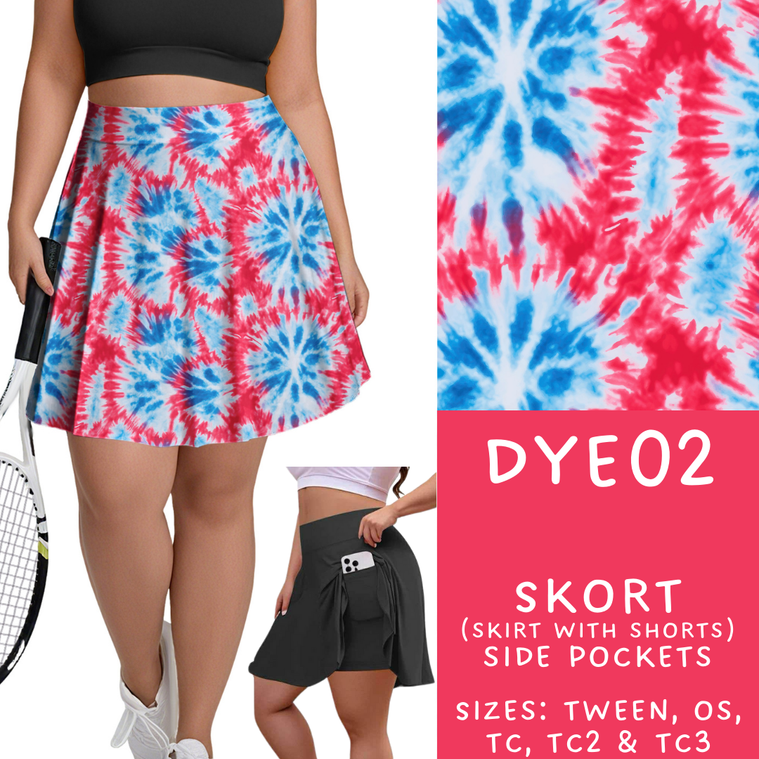 Batch #341 - Tie Dye Collection - Closes 5/19 - ETA early July - DYE02 Skort