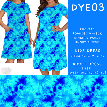 Batch #341 - Tie Dye Collection - Closes 5/19 - ETA early July - DYE03 Adult & Kids Dresses
