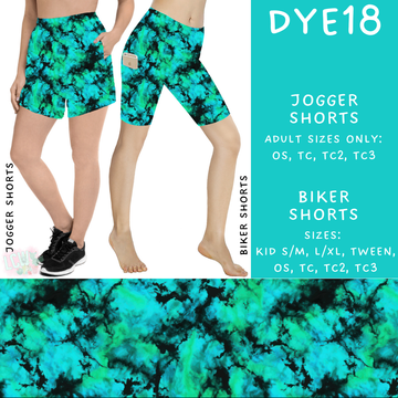 Batch #341 - Tie Dye Collection - Closes 5/19 - ETA early July - DYE18 Biker & Jogger Shorts