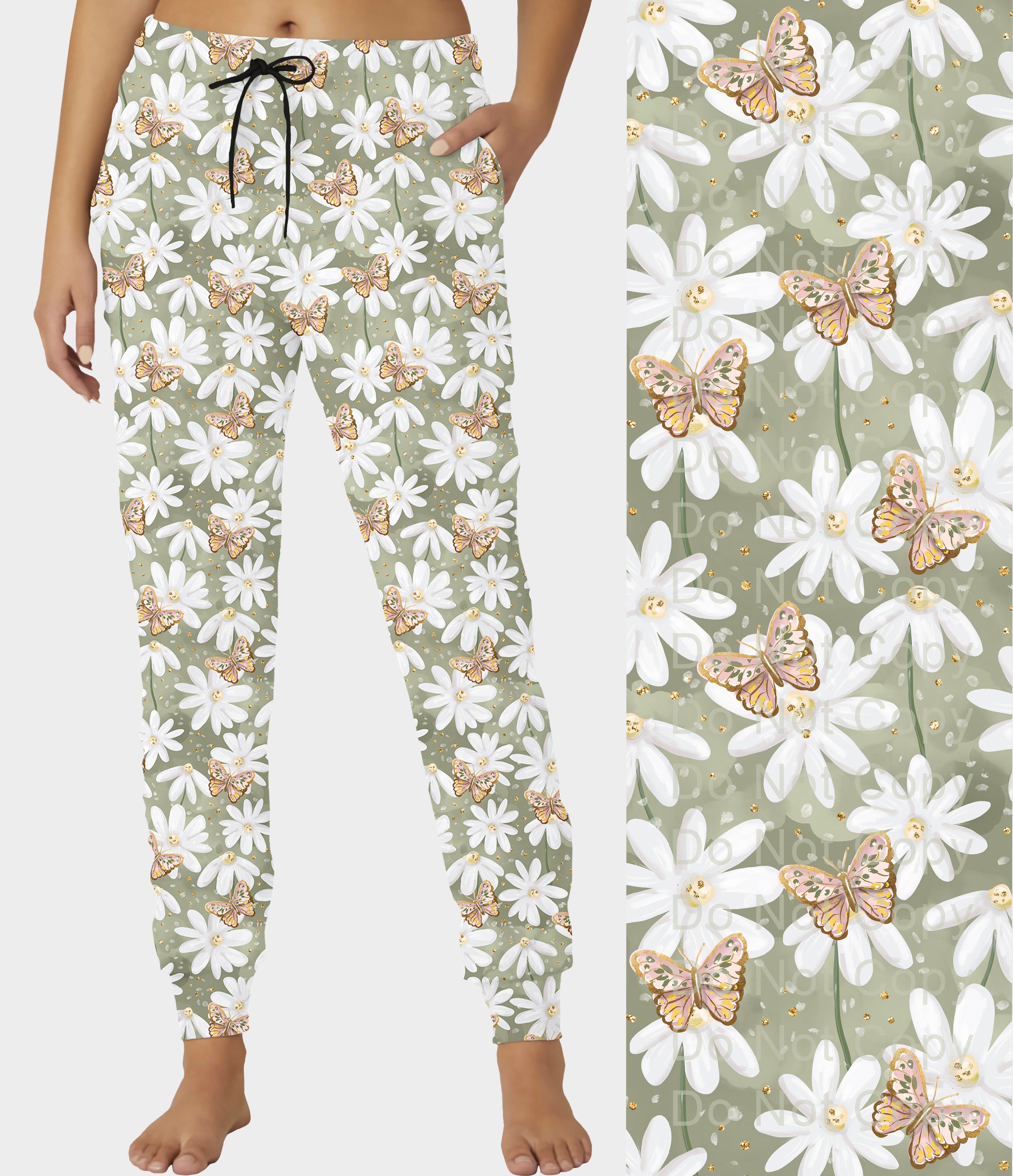 RTS - Daisy Butterfly Joggers