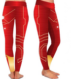Ironman Stark Industries Cosplay Print Easy Halloween Costume Soft Leggings