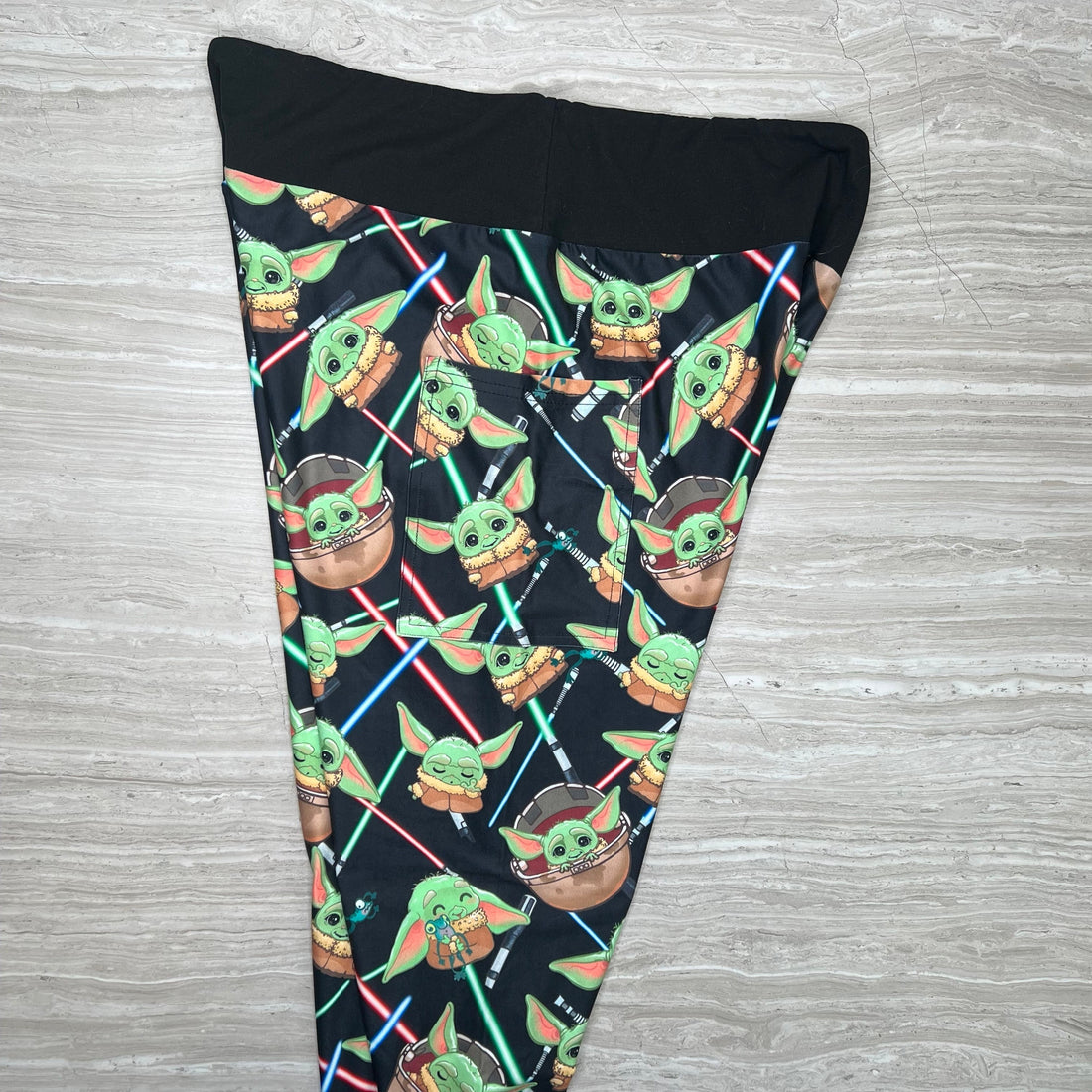 Grogu w/ Lightsabers Star Wars Print Leggings w/ Pockets