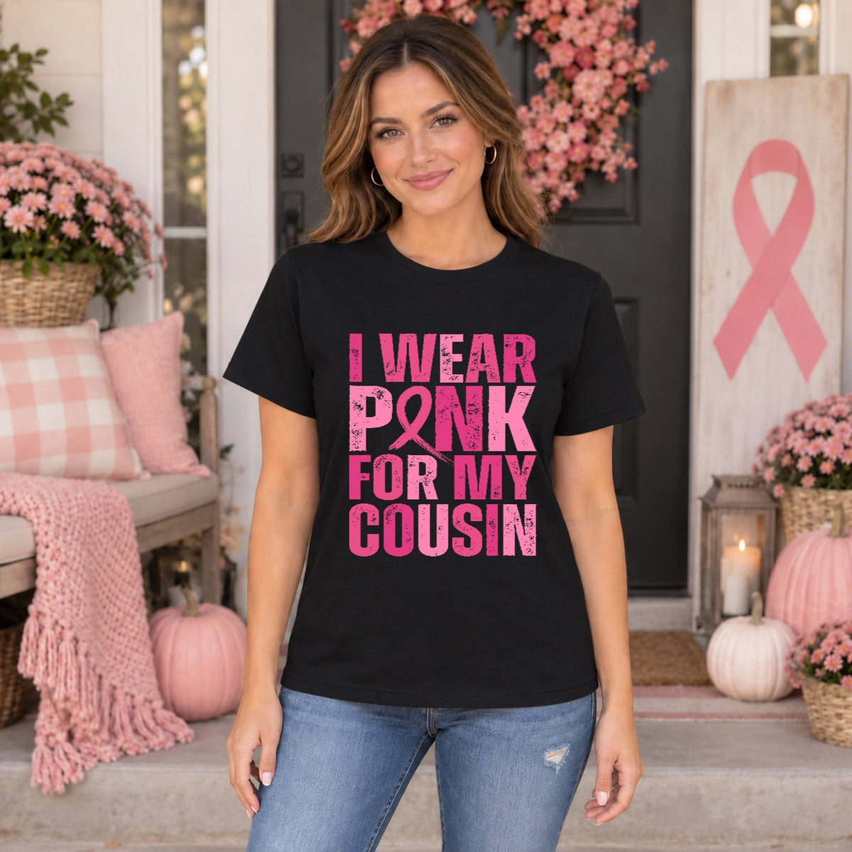 I Wear Pink For My Cousin Tshirt