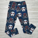 Galactic Sugar Skull Leggings - Dark Side-Inspired Soft Stretch Comfort