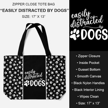 B195 - Preorder Easily Distracted Dogs Tote Bag (Closes 11/19. ETA: late Jan.)