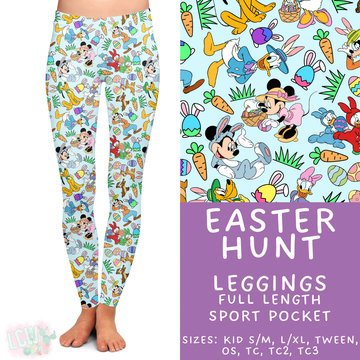 Ready To Ship - Easter Hunt Full Length Leggings - Kids SM