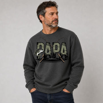 Papa Fishing Sweatshirt