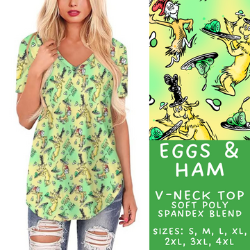 Batch #272 - Storybook Collection - Closes 1/17 - ETA late March - Eggs & Ham V-Neck Tee