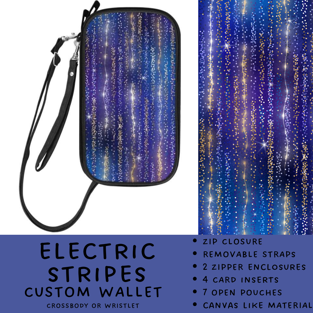 Batch #245 - The Crossbody Wallet - Closes 11/29 - ETA mid Jan - Electric Stripes Crossbody Wallet