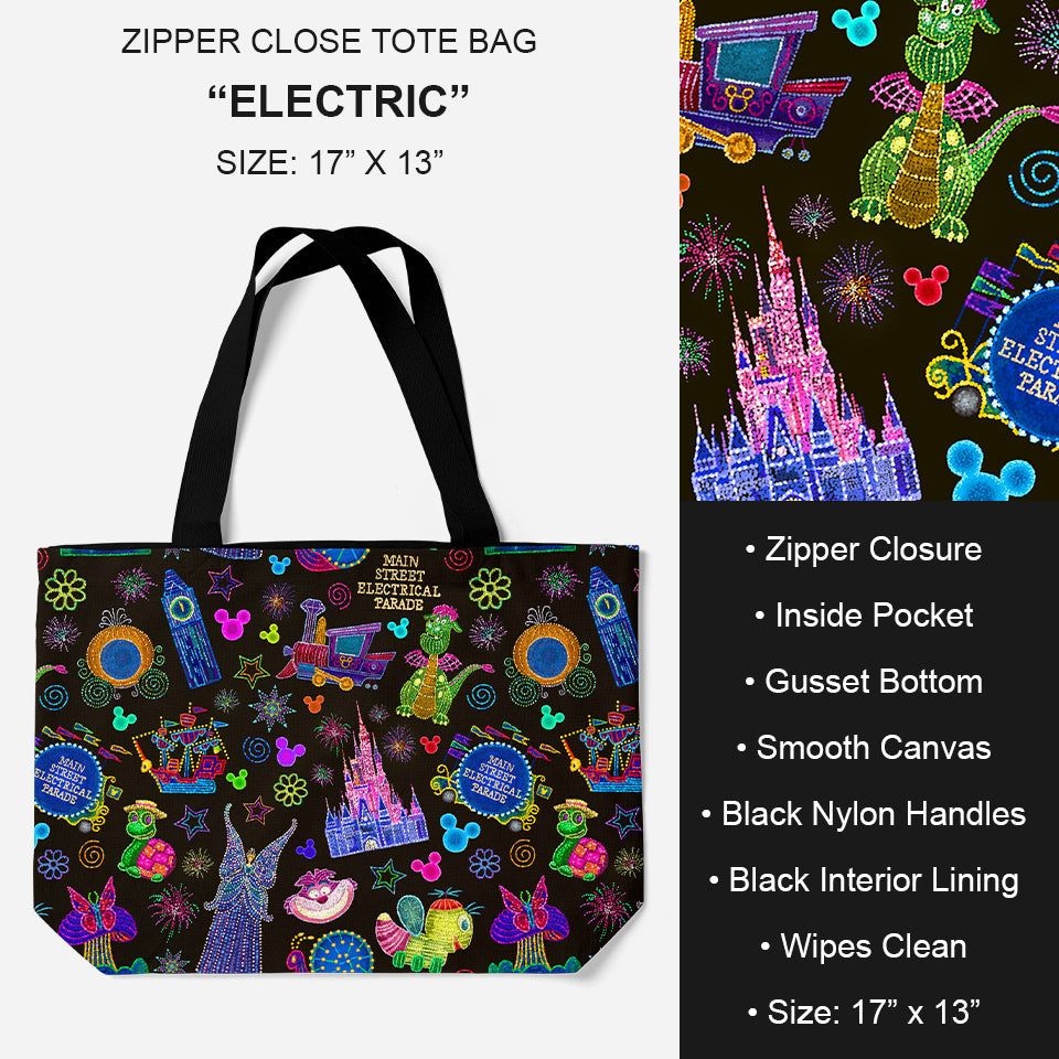 B195 - Preorder Electric Tote Bag (Closes 11/19. ETA: late Jan.)