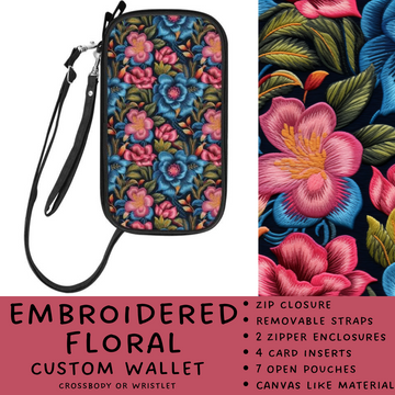 Batch #245 - The Crossbody Wallet - Closes 11/29 - ETA mid Jan - Embroidered Floral Crossbody Wallet