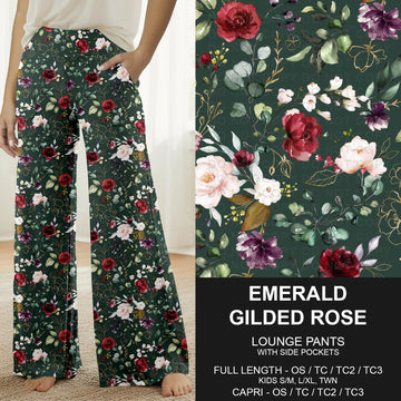 B277 - Preorder Emerald Gilded Rose Lounge Pants (Closes 3/08. ETA: mid May)