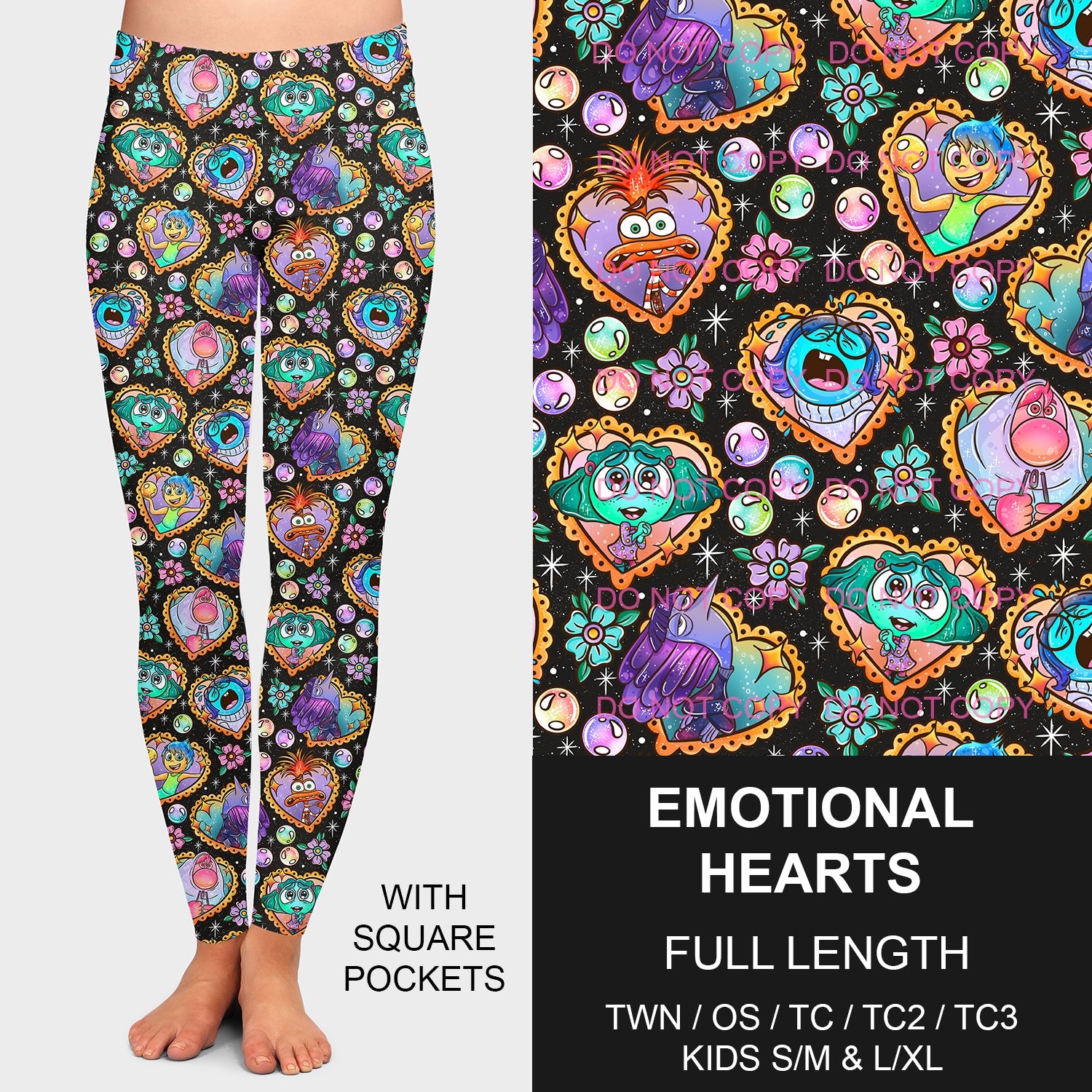 B197 - Preorder Emotional Hearts Leggings w/ Pockets (Closes 12/01. ETA late Jan.)