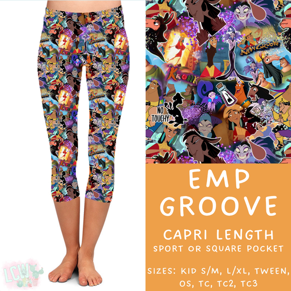 Ready to Ship - Emp Groove Capri Length Leggings - OS & TC2 Square Pocket