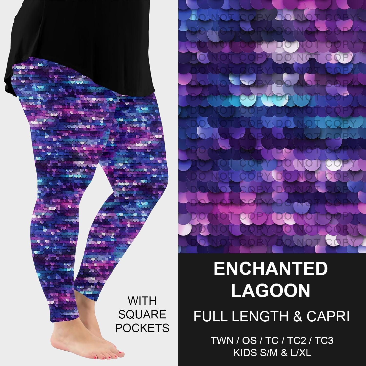 B270 - Preorder Enchanted Lagoon Leggings w/ Pockets (Closes 1/18. ETA: early April)