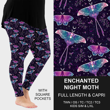 B264 - Preorder Enchanted Night Moth Leggings w/ Pockets (Closes 12/07. ETA: early Feb.)