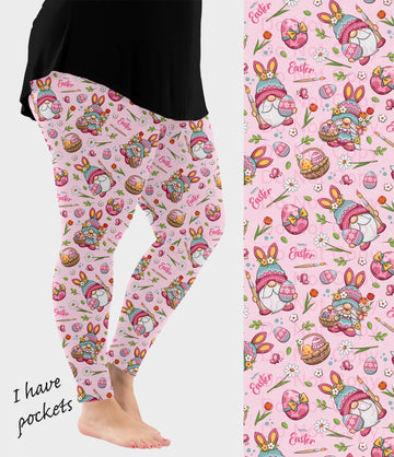 RTS - Easter Gnomes Leggings w/ Pockets