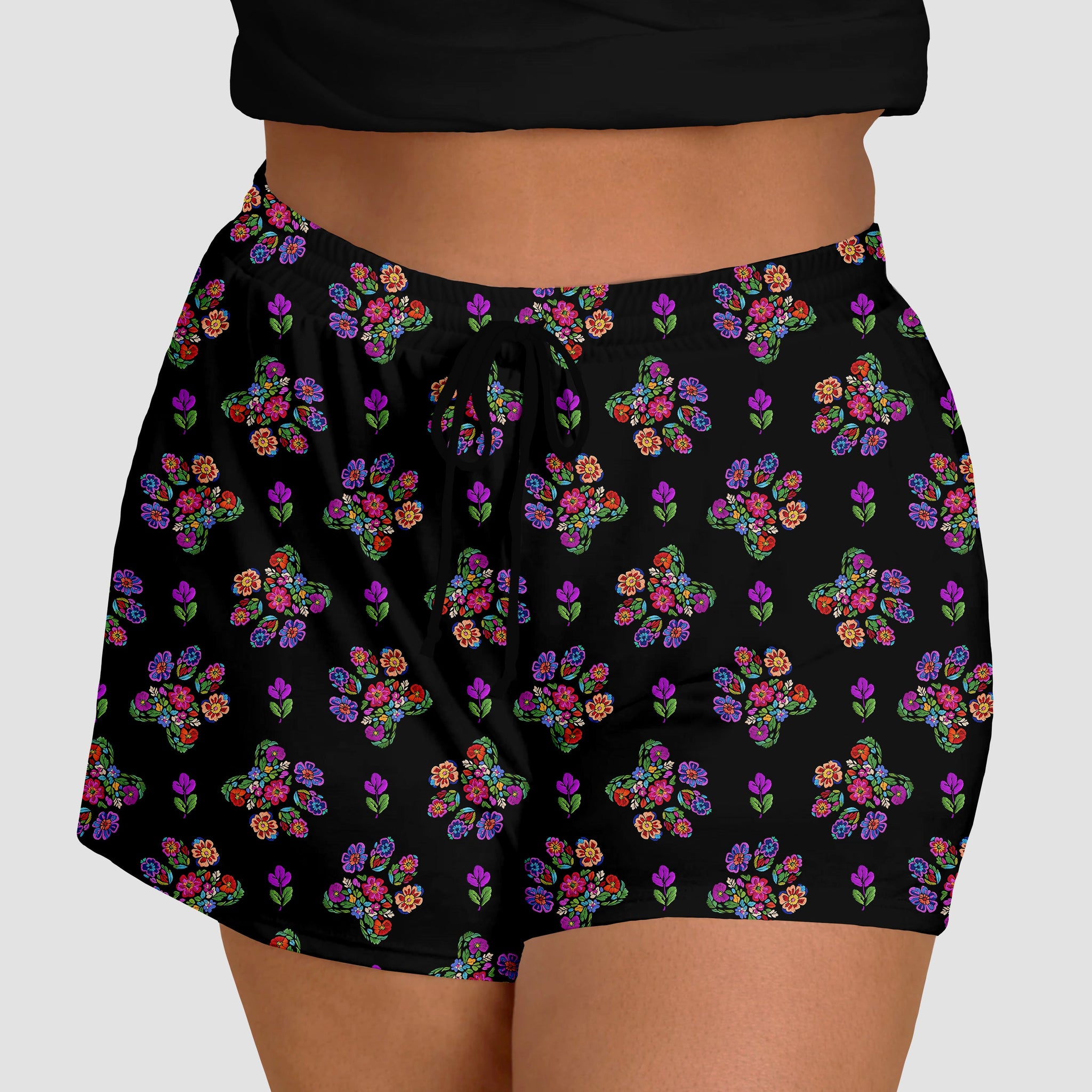 RTS - Embroidered Paws Jogger Shorts