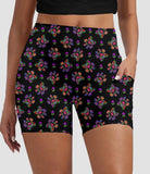 RTS - Embroidered Paws Biker Shorts w/ Pockets