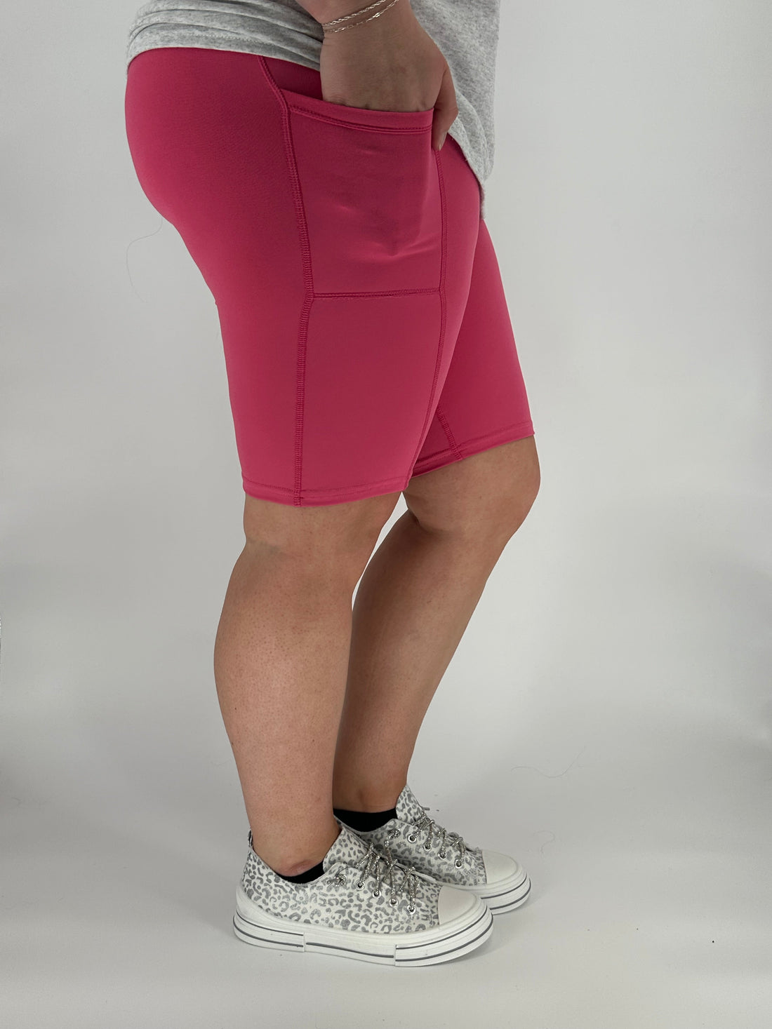 Hot Pink Bermuda Shorts w/ Pockets