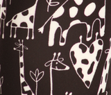 Cute Giraffe Print Soft Black Leggings