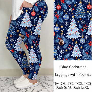 Blue Christmas Leggings/Joggers | Run Ends 10/9 | ETA 42 days