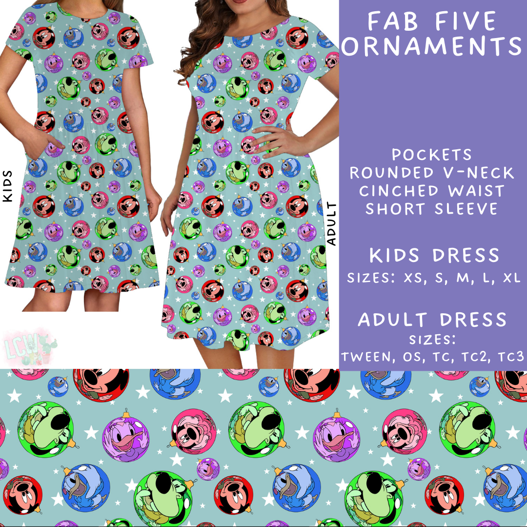 Batch #228 - Christmas Magic 2 - Closes 10/31 - ETA early/mid Dec - Fab Five Ornaments Adult & Kids Dresses